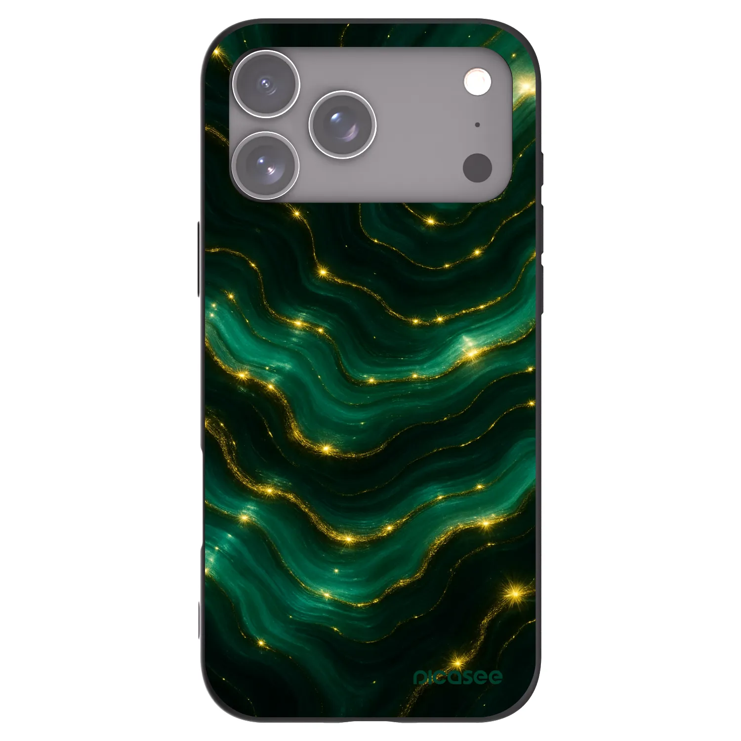 Picasee crna silikonska maskica za Apple iPhone 18 Pro Max - Emerald