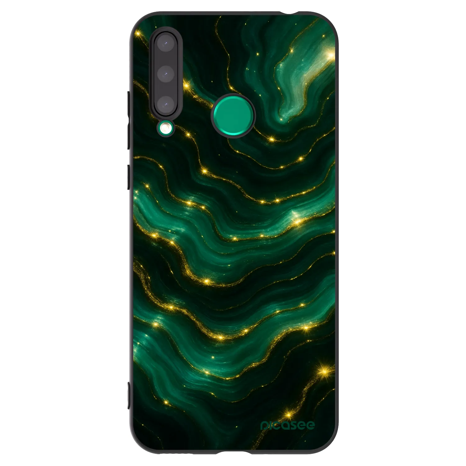 Picasee crna silikonska maskica za Honor 20 Lite - Emerald