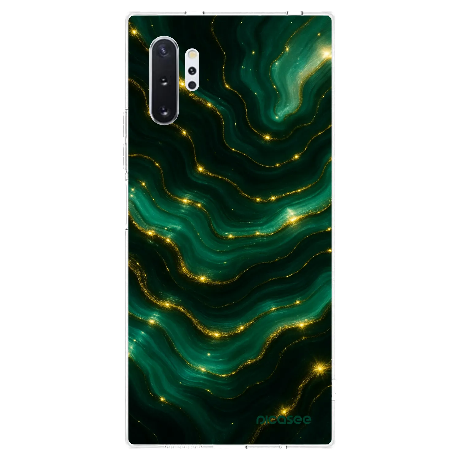 Picasee silikonska prozirna maskica za Samsung Galaxy Note 10+ N975F - Emerald