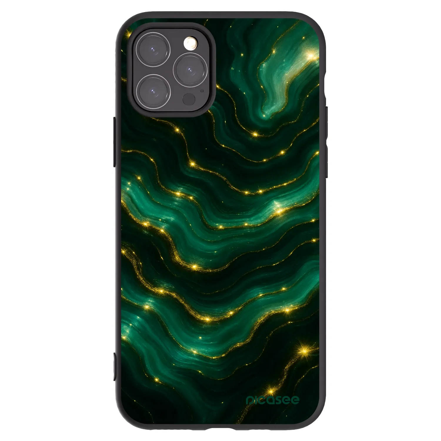 Picasee crna silikonska maskica za Apple iPhone 11 Pro - Emerald
