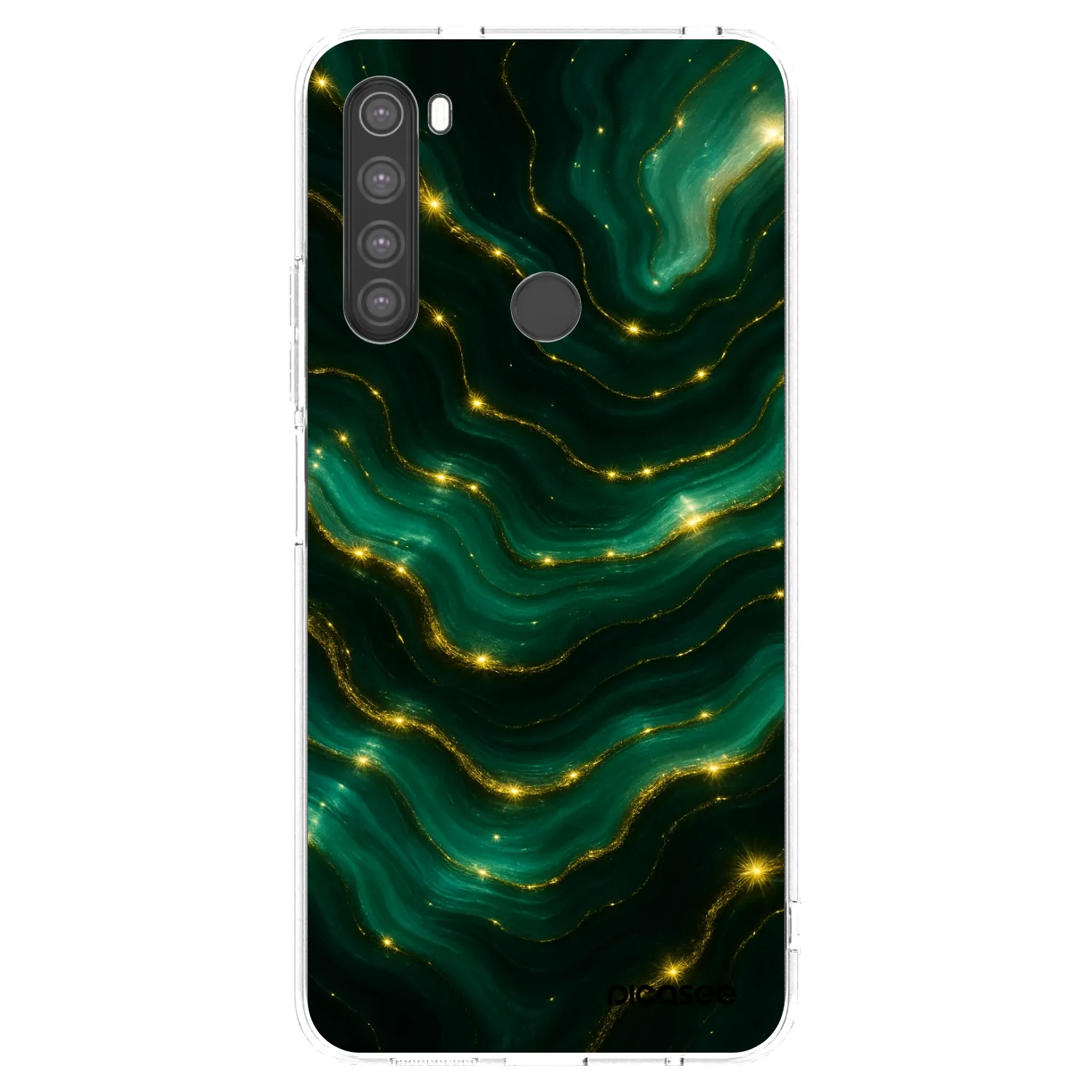 Picasee silikonska prozirna maskica za Xiaomi Redmi Note 8 - Emerald