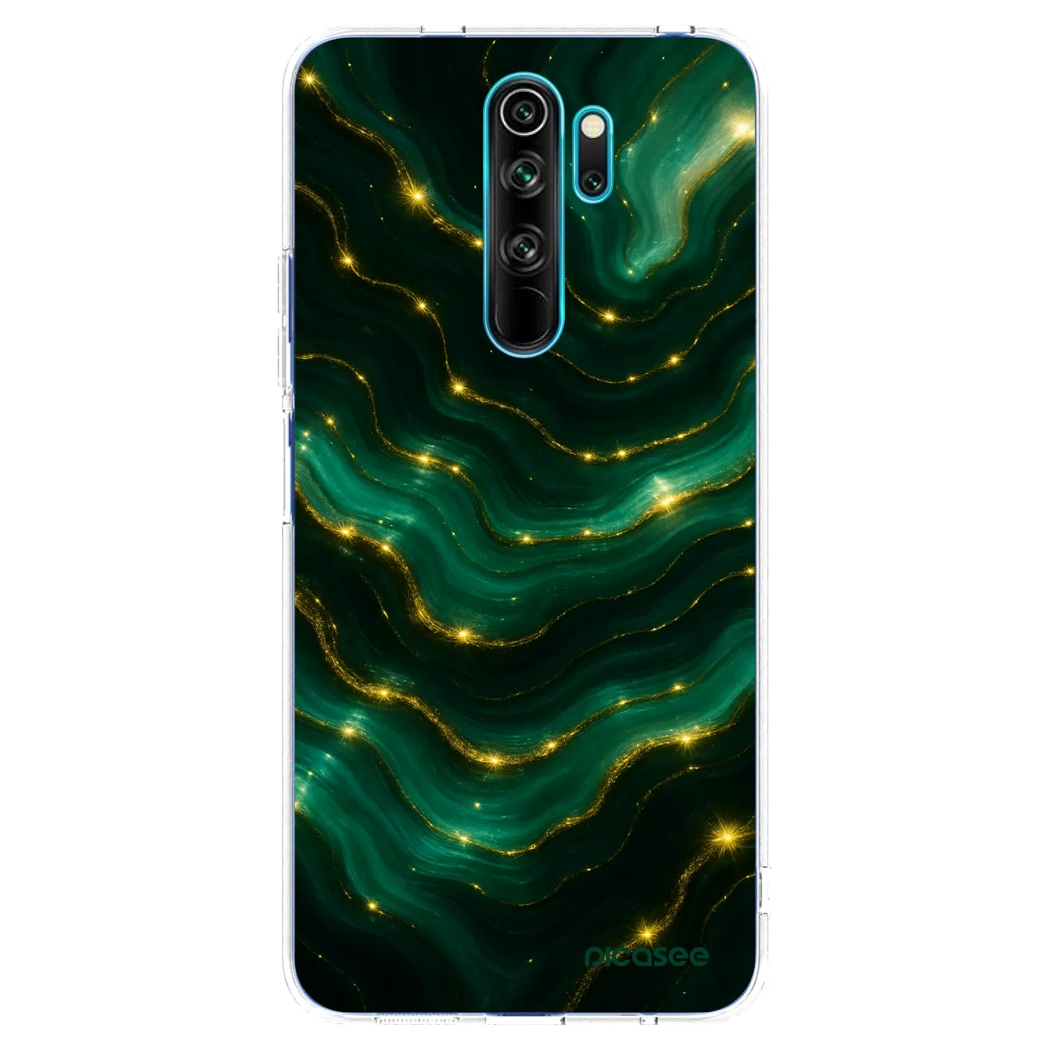 Picasee silikonska prozirna maskica za Xiaomi Redmi Note 8 Pro - Emerald