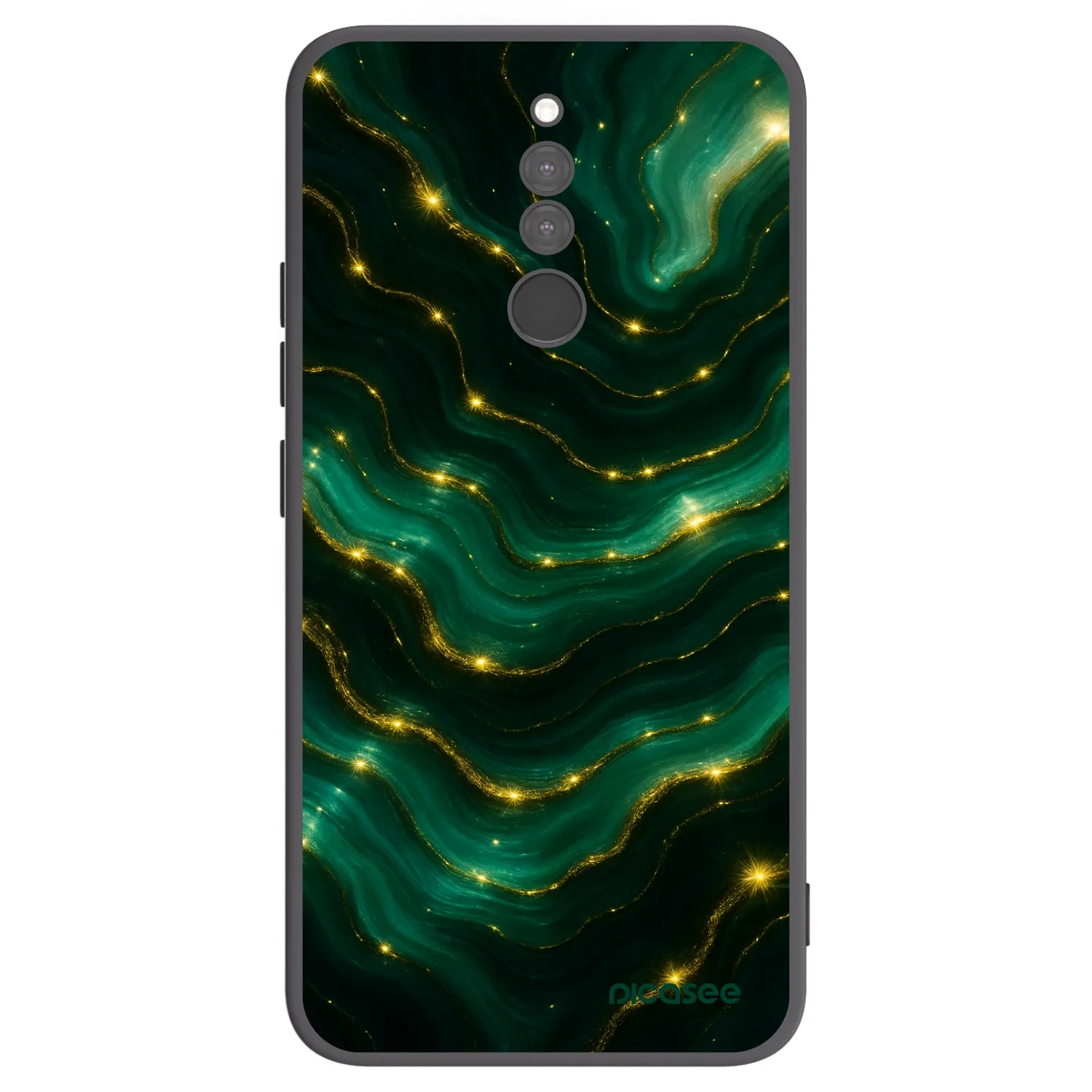 Picasee crna silikonska maskica za Xiaomi Redmi 8 - Emerald