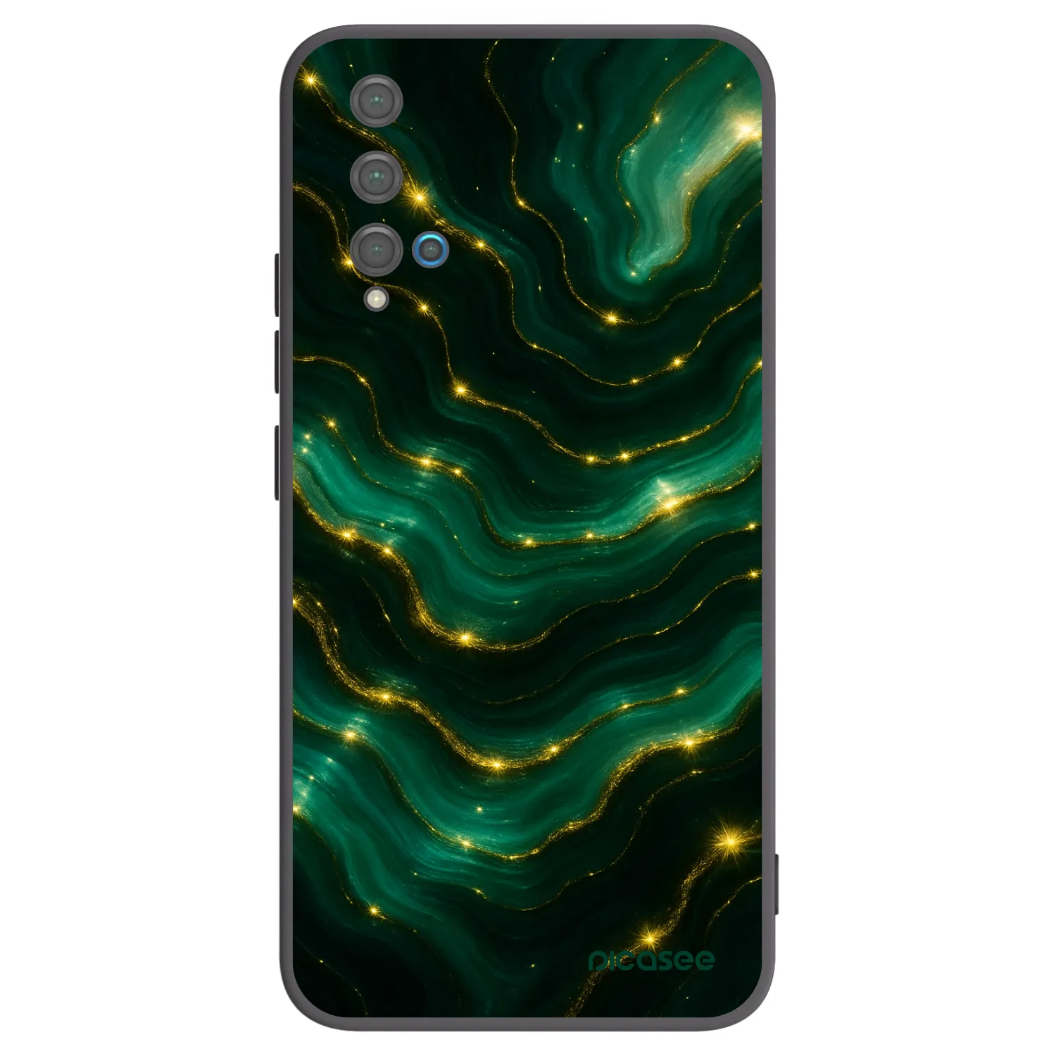 Picasee crna silikonska maskica za Huawei Nova 5T - Emerald