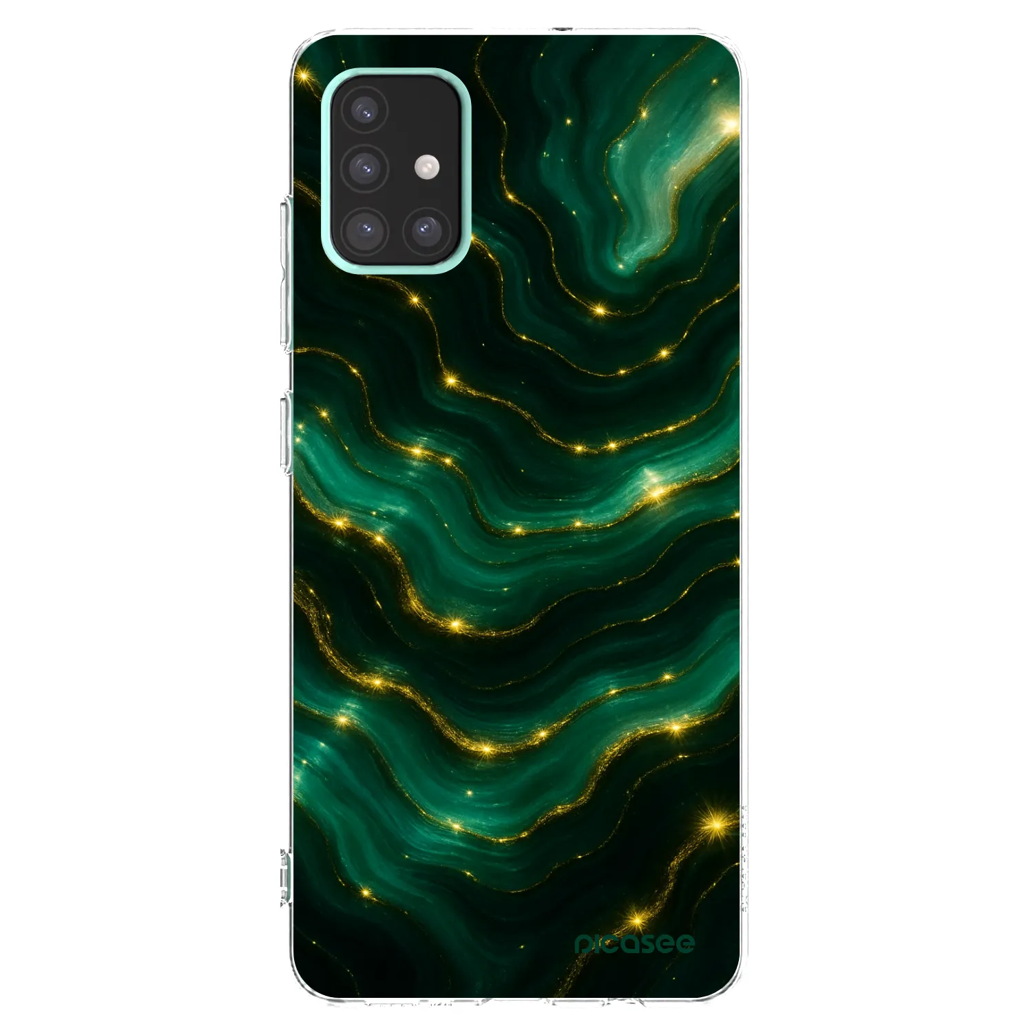 Picasee silikonska prozirna maskica za Samsung Galaxy A51 A515F - Emerald