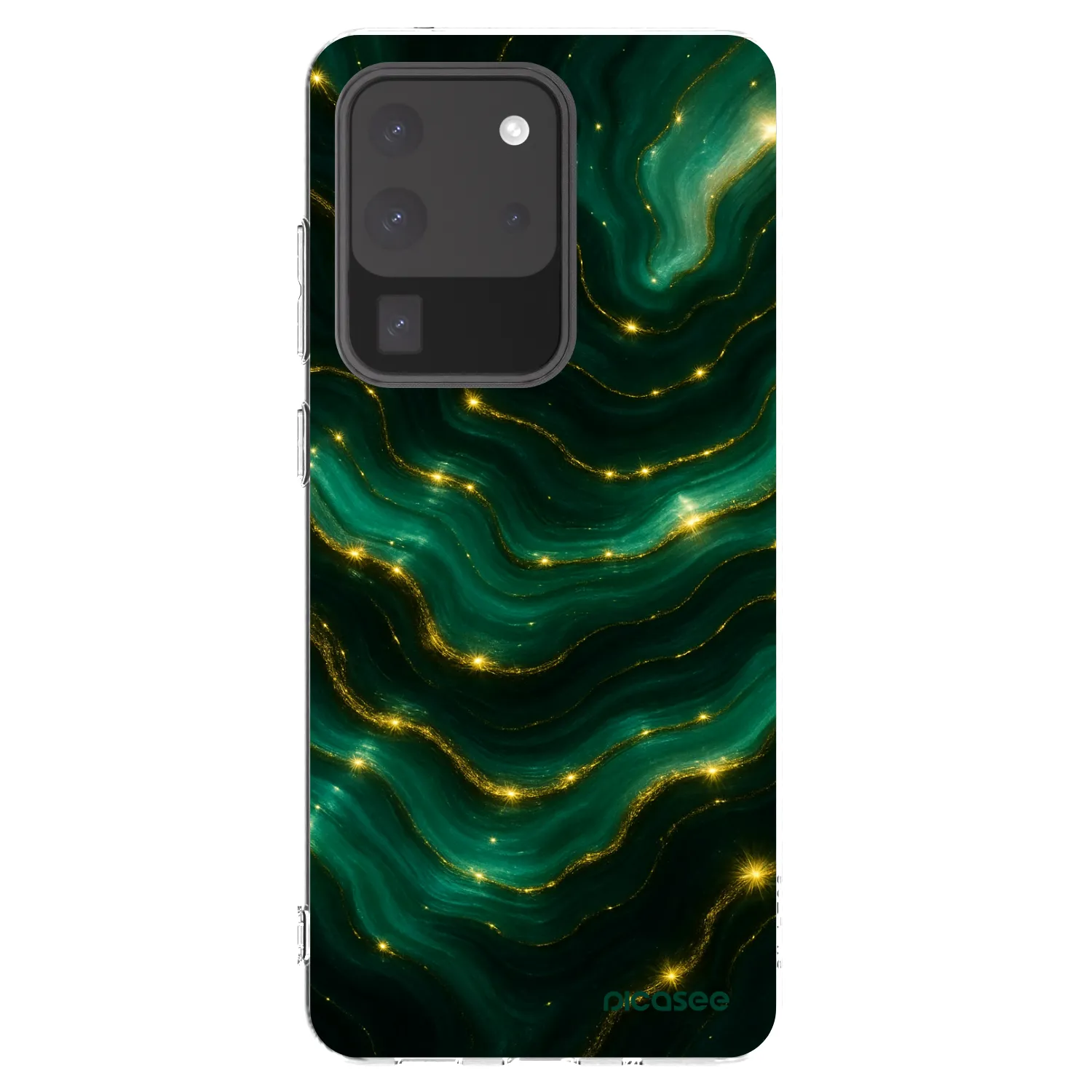 Picasee silikonska prozirna maskica za Samsung Galaxy S20 Ultra 5G G988F - Emerald