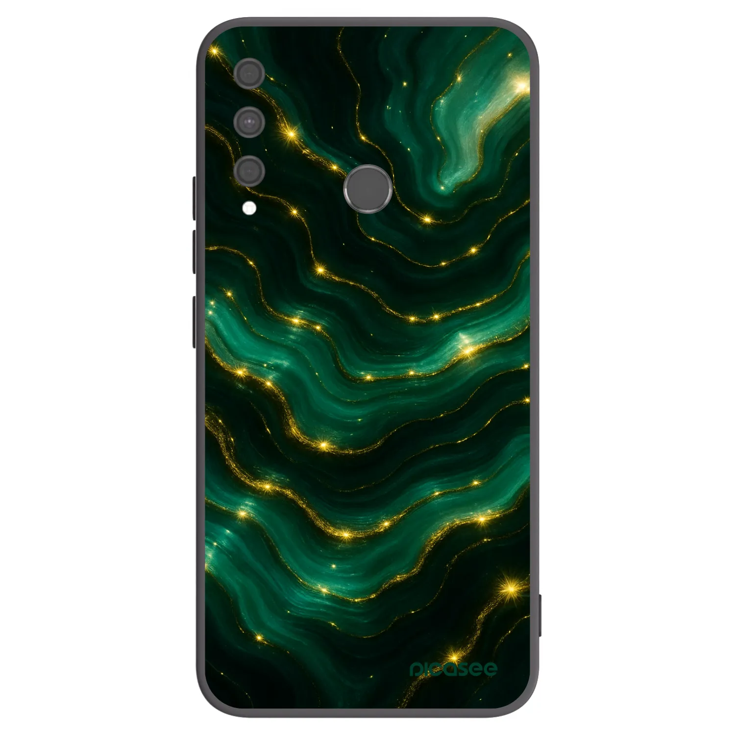 Picasee crna silikonska maskica za Huawei P40 Lite E - Emerald
