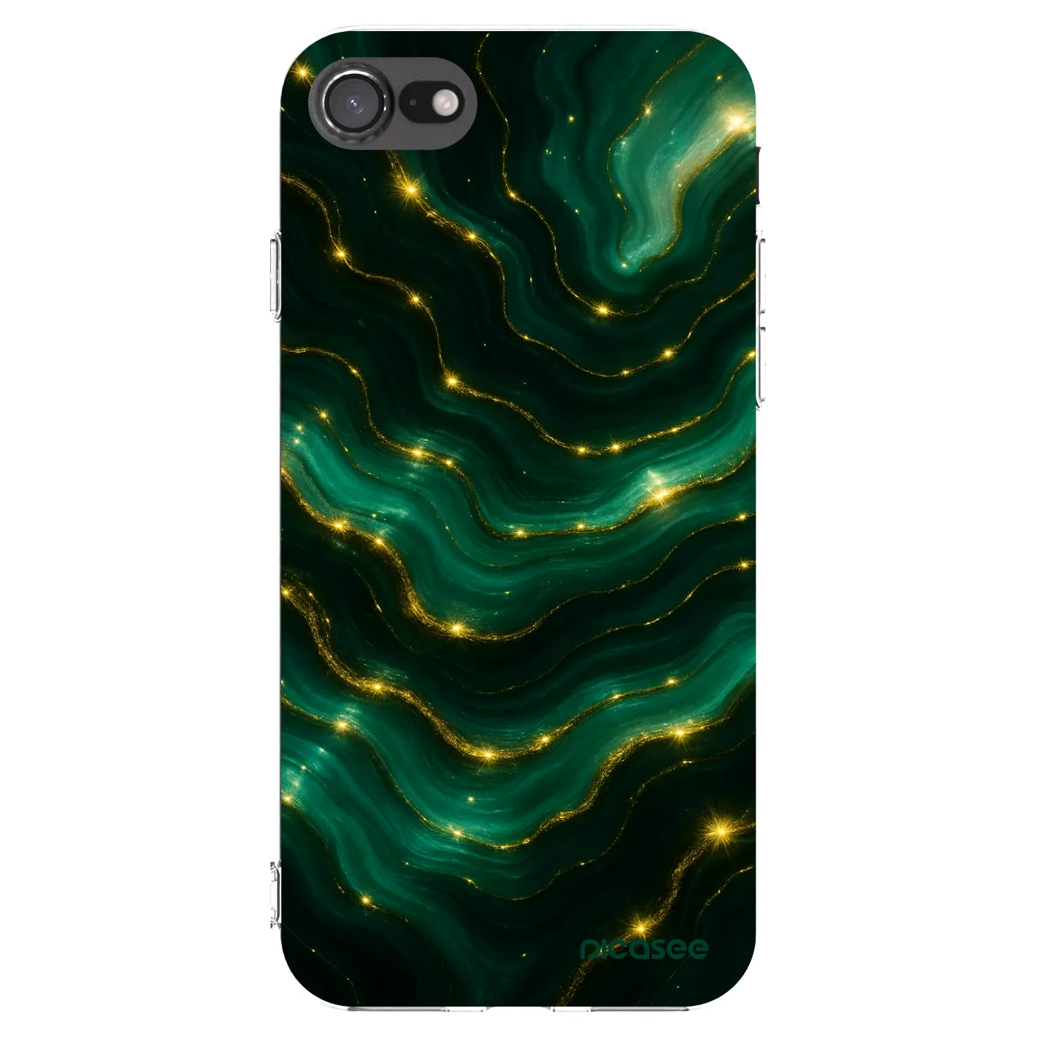 Picasee silikonska prozirna maskica za Apple iPhone SE 2020 - Emerald
