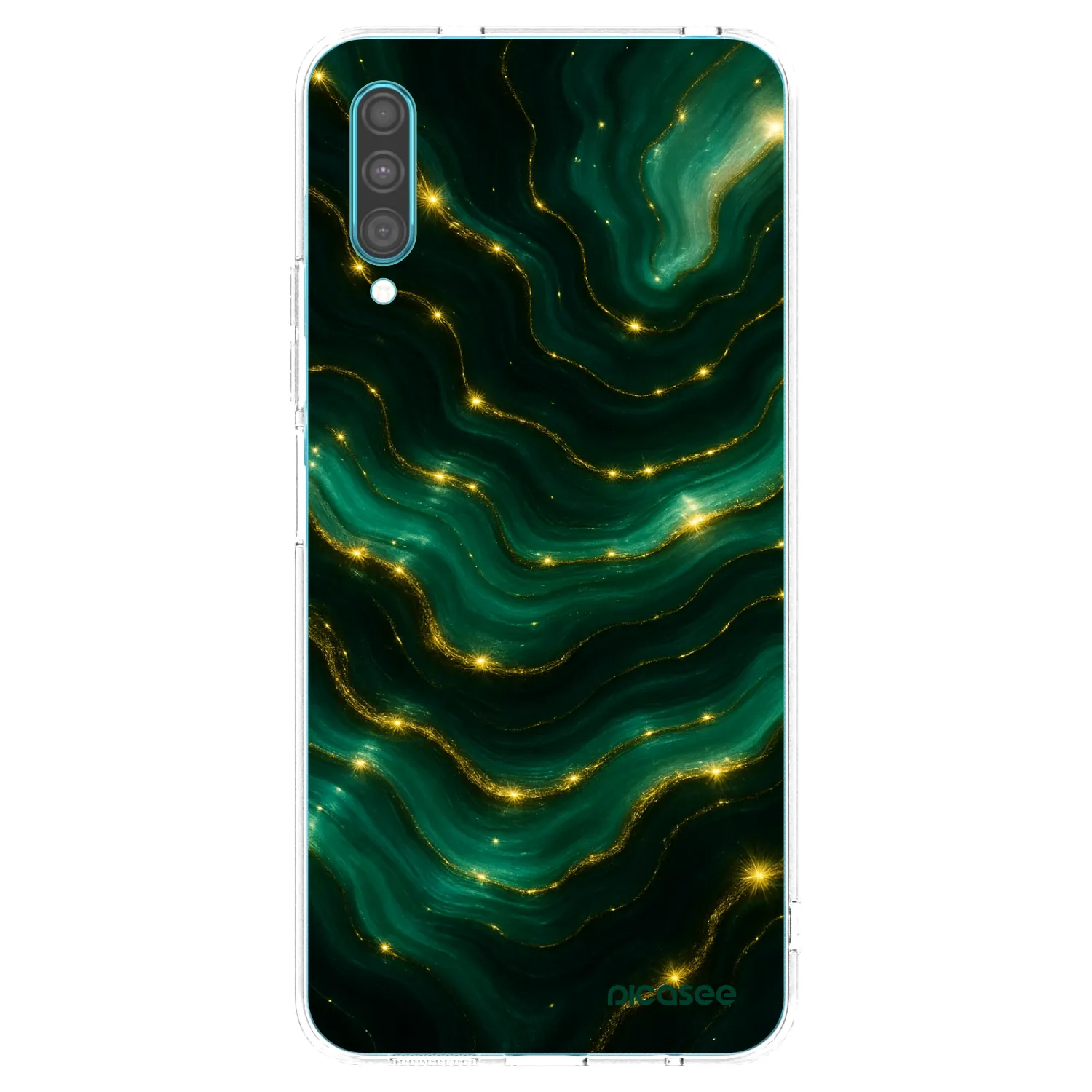 Picasee silikonska prozirna maskica za Samsung Galaxy A30s A307F - Emerald