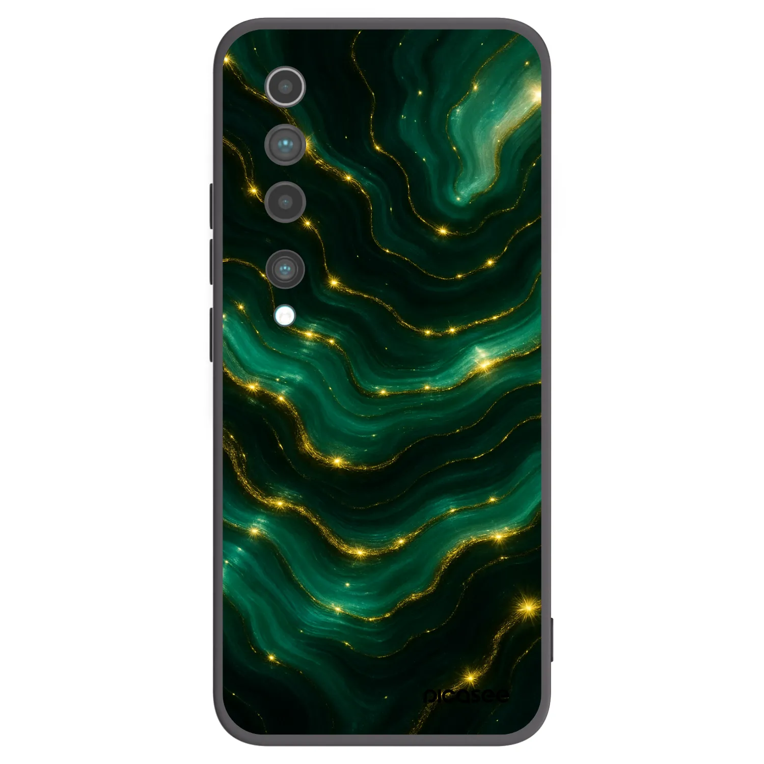 Picasee crna silikonska maskica za Xiaomi Mi 10 - Emerald