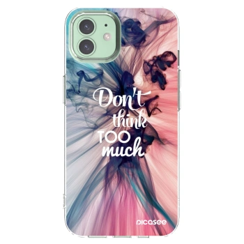 Picasee silikonska prozirna maskica za Apple iPhone 12 Pro - Don't think TOO much