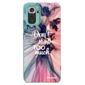 Picasee silikonska prozirna maskica za Xiaomi Redmi Note 10 Pro - Don't think TOO much