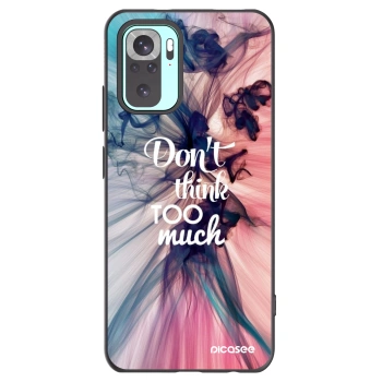Picasee crna silikonska maskica za Xiaomi Redmi Note 10 Pro - Don't think TOO much