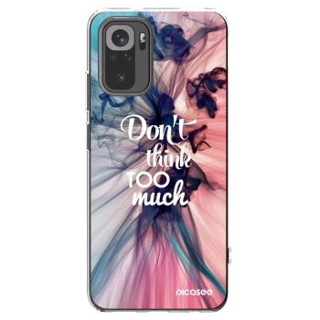 Picasee silikonska prozirna maskica za Xiaomi Redmi Note 10S - Don't think TOO much