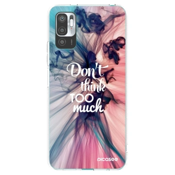 Picasee silikonska prozirna maskica za Xiaomi Redmi Note 10 5G - Don't think TOO much
