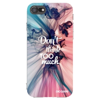 Picasee silikonska prozirna maskica za Apple iPhone SE 2022 - Don't think TOO much