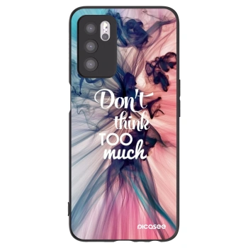 Picasee crna silikonska maskica za OPPO A16s - Don't think TOO much