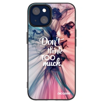 Picasee crna silikonska maskica za Apple iPhone 14 - Don't think TOO much