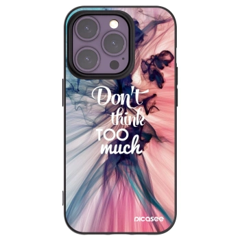 Picasee crna silikonska maskica za Apple iPhone 14 Pro - Don't think TOO much