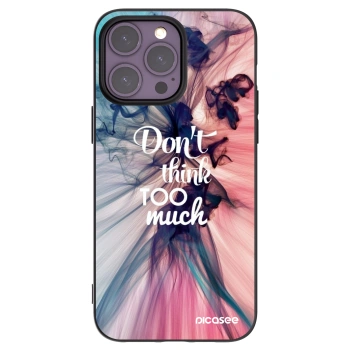 Picasee crna silikonska maskica za Apple iPhone 14 Pro Max - Don't think TOO much