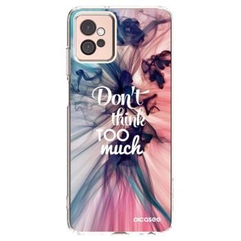 Picasee silikonska prozirna maskica za Motorola Moto G32 - Don't think TOO much