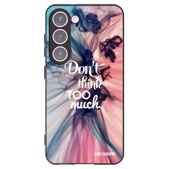 Picasee crna silikonska maskica za Samsung Galaxy S23 5G - Don't think TOO much