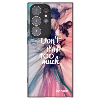 Picasee crna silikonska maskica za Samsung Galaxy S23 Ultra 5G - Don't think TOO much