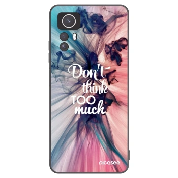 Picasee crna silikonska maskica za Xiaomi Redmi Note 12S - Don't think TOO much