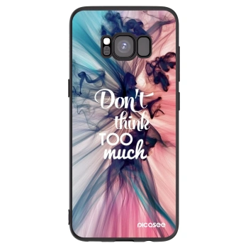 Picasee crna silikonska maskica za Samsung Galaxy S8 G950F - Don't think TOO much