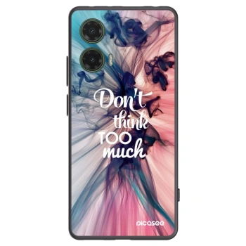 Picasee crna silikonska maskica za Motorola Moto G35 5G - Don't think TOO much