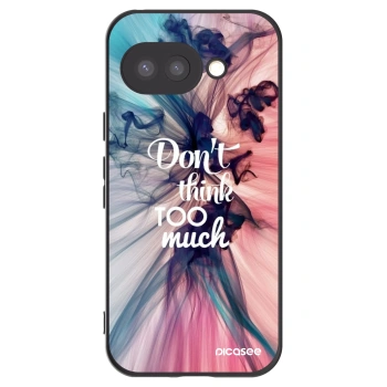 Picasee crna silikonska maskica za Google Pixel 9a - Don't think TOO much