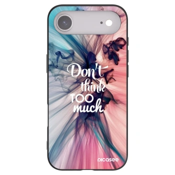 Picasee crna silikonska maskica za Apple iPhone Air - Don't think TOO much
