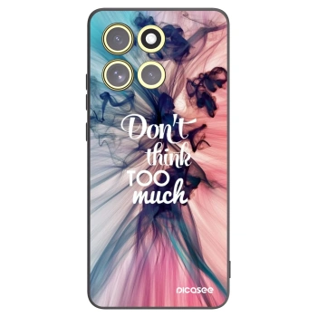 Picasee crna silikonska maskica za Motorola Moto G86 5G - Don't think TOO much