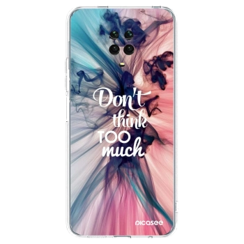 Picasee silikonska prozirna maskica za Xiaomi Redmi Note 9 Pro - Don't think TOO much