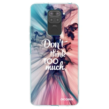 Picasee crna silikonska maskica za Xiaomi Redmi Note 9 - Don't think TOO much