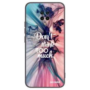 Picasee crna silikonska maskica za Xiaomi Redmi Note 9S - Don't think TOO much
