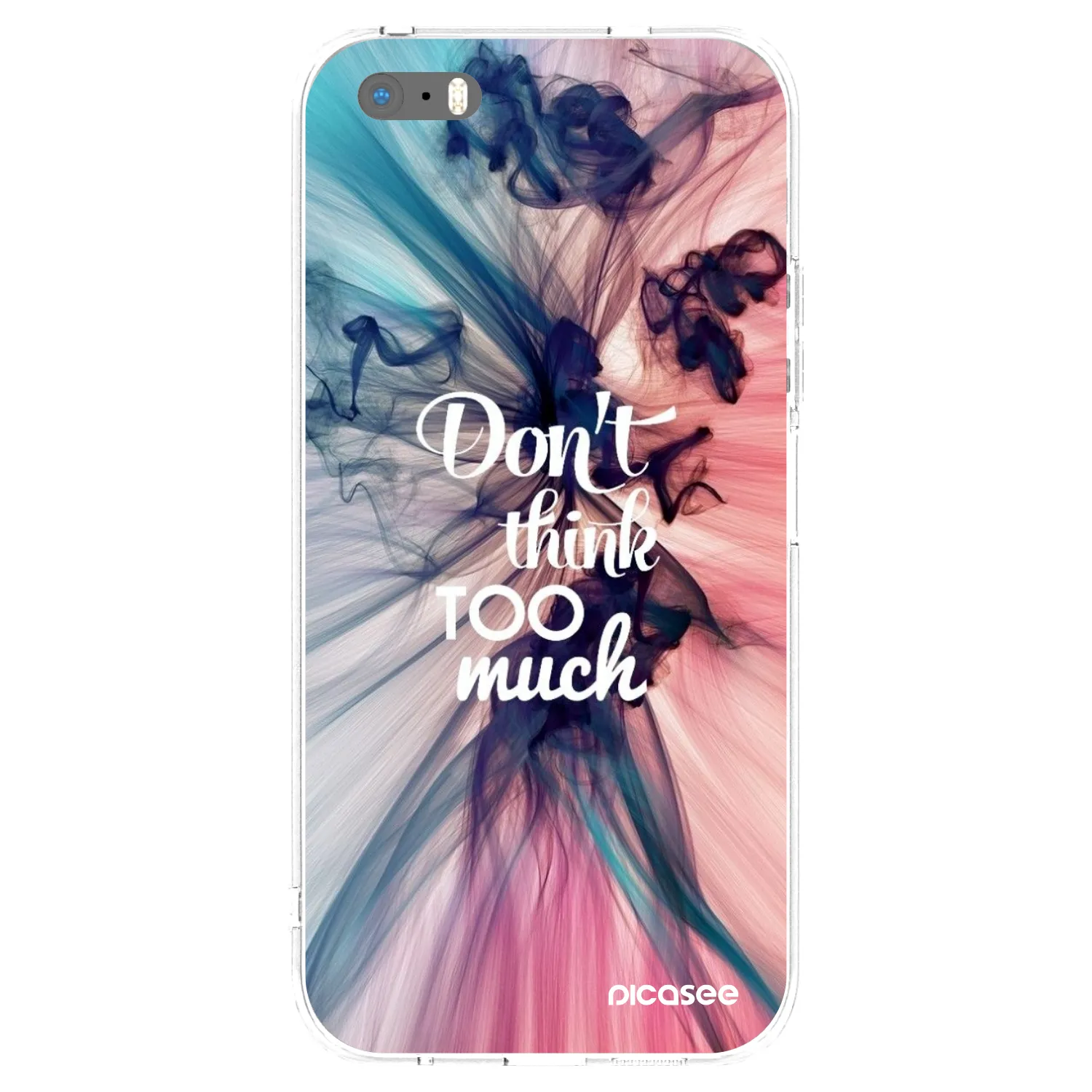 Picasee silikonska prozirna maskica za Apple iPhone 5/5S/SE - Don't think TOO much