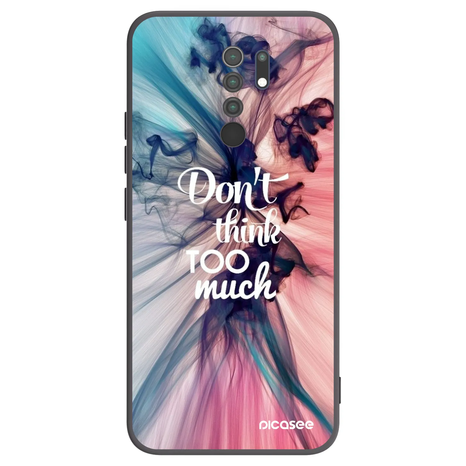 Picasee crna silikonska maskica za Xiaomi Redmi 9 - Don't think TOO much