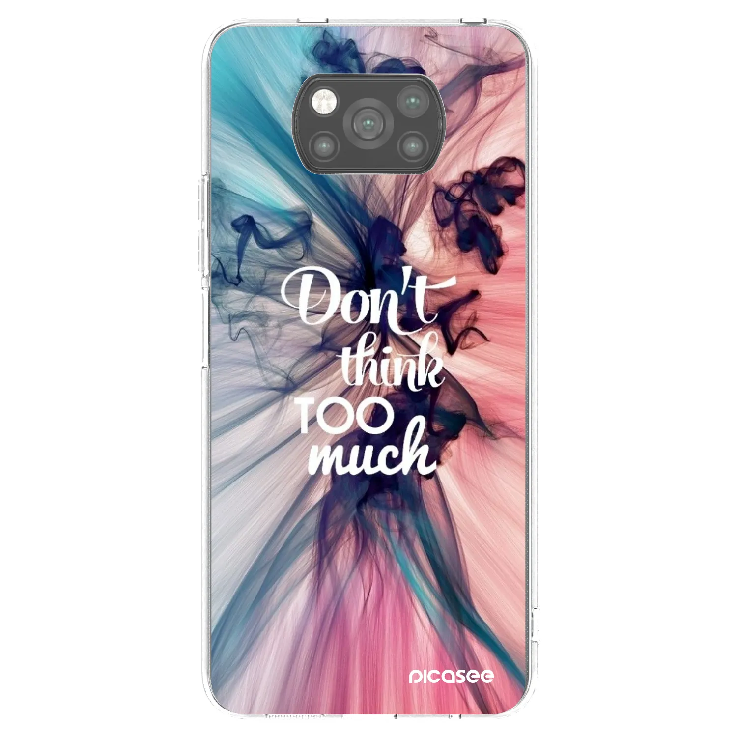 Picasee crna silikonska maskica za Xiaomi Poco X3 - Don't think TOO much