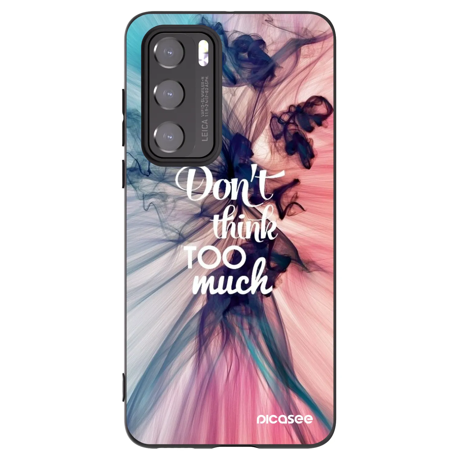 Picasee crna silikonska maskica za Huawei P40 - Don't think TOO much