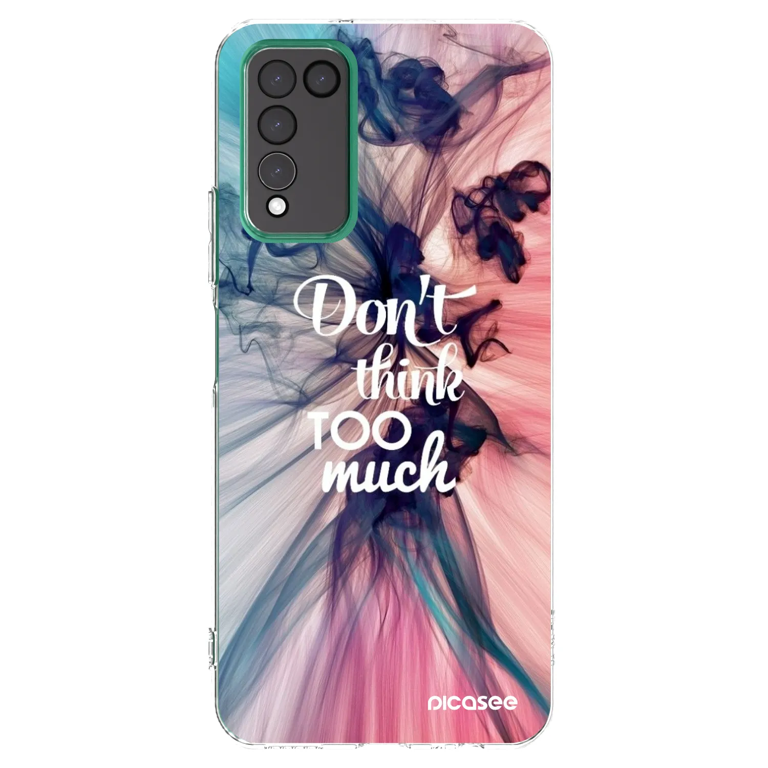 Picasee silikonska prozirna maskica za Honor 10X Lite - Don't think TOO much