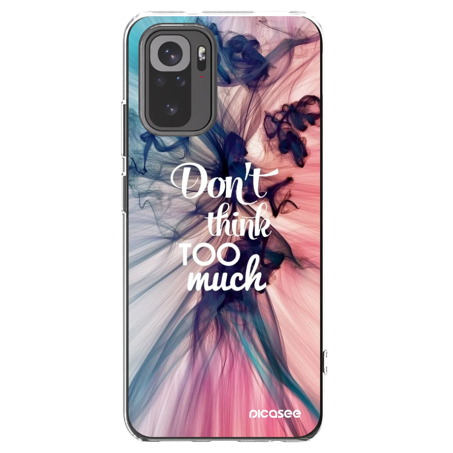 Picasee silikonska prozirna maskica za Xiaomi Redmi Note 10 - Don't think TOO much