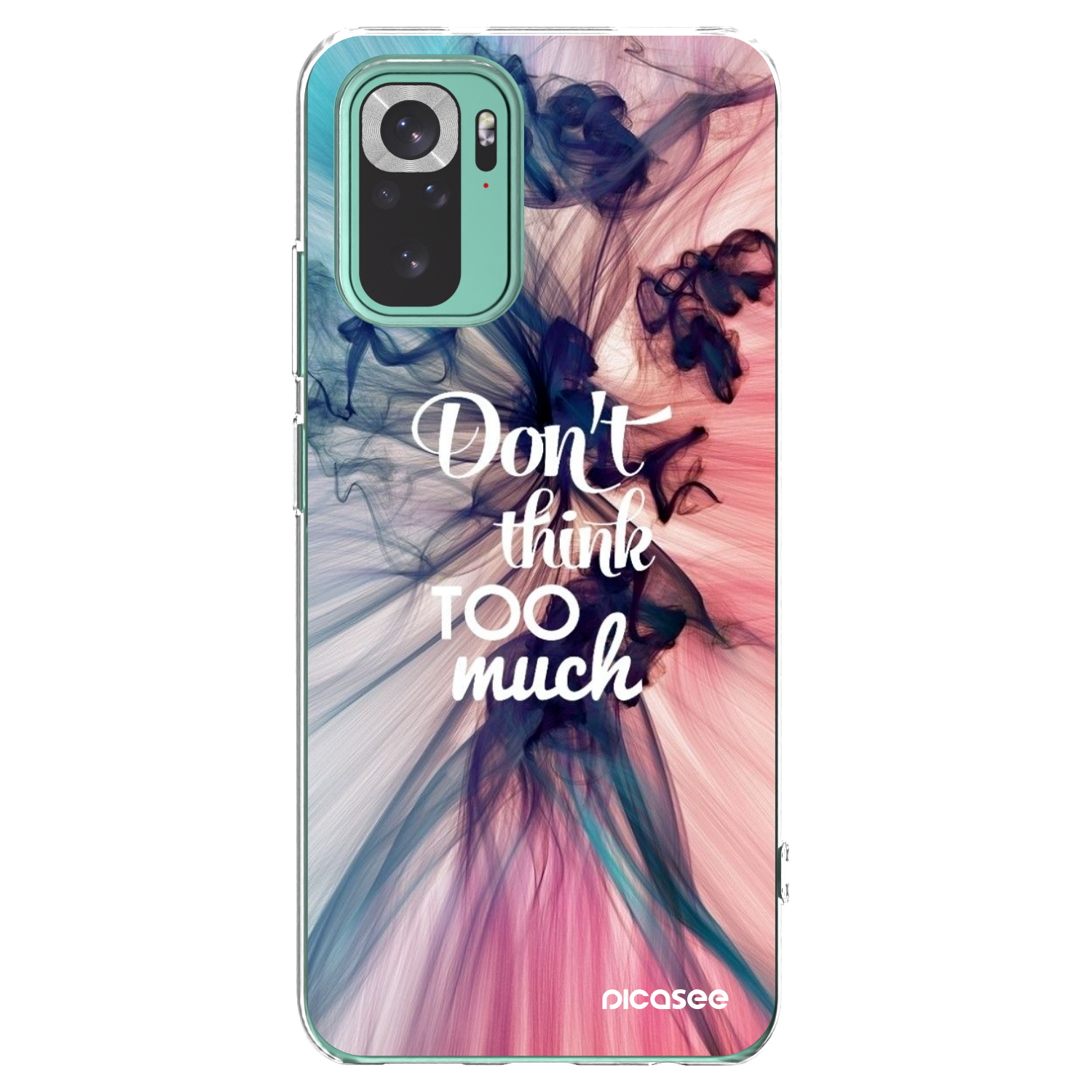 Picasee silikonska prozirna maskica za Xiaomi Redmi Note 10 Pro - Don't think TOO much