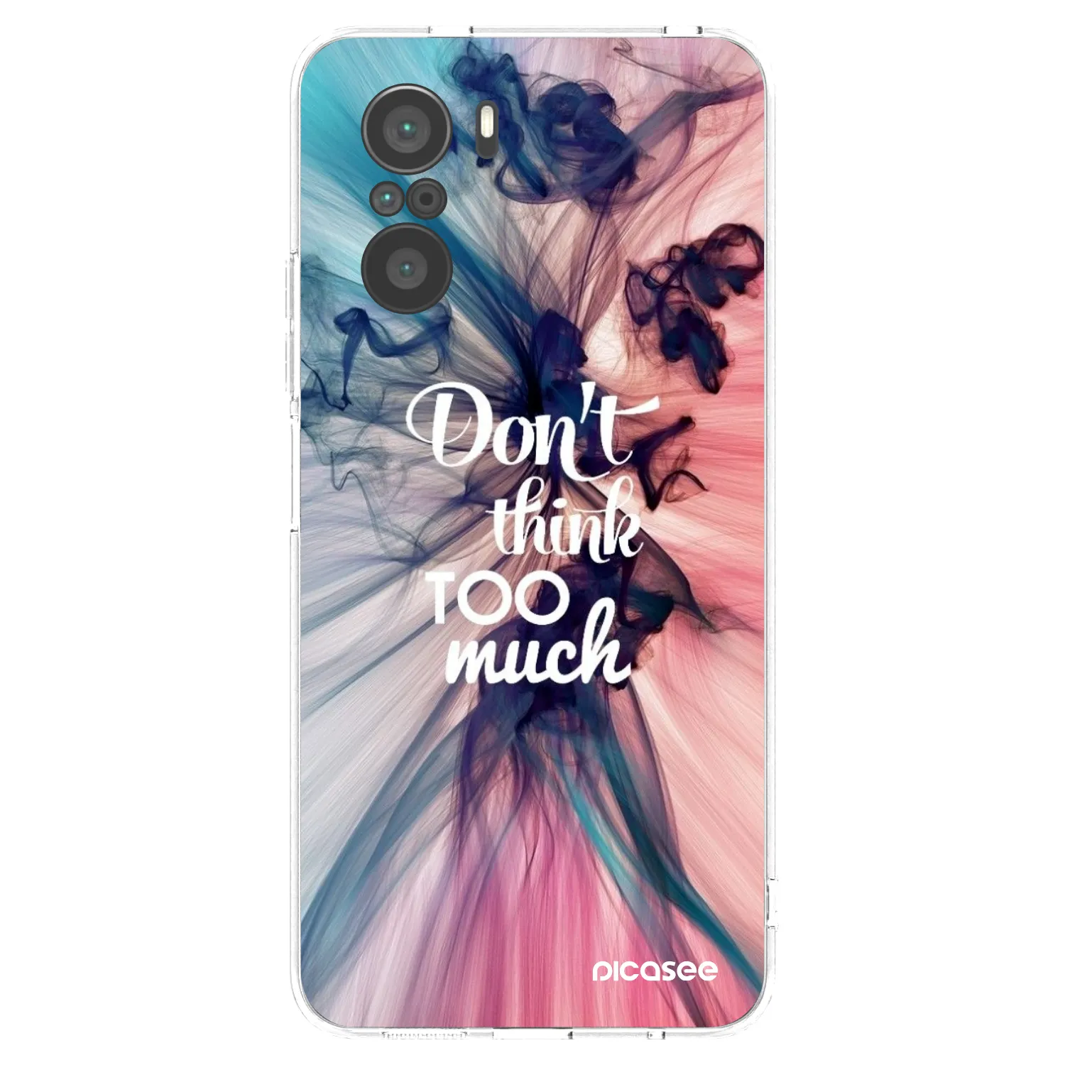 Picasee silikonska prozirna maskica za Xiaomi Poco F3 - Don't think TOO much