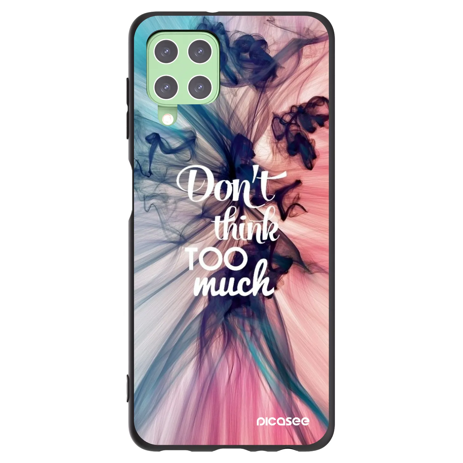 Picasee crna silikonska maskica za Samsung Galaxy A22 A225F 4G - Don't think TOO much