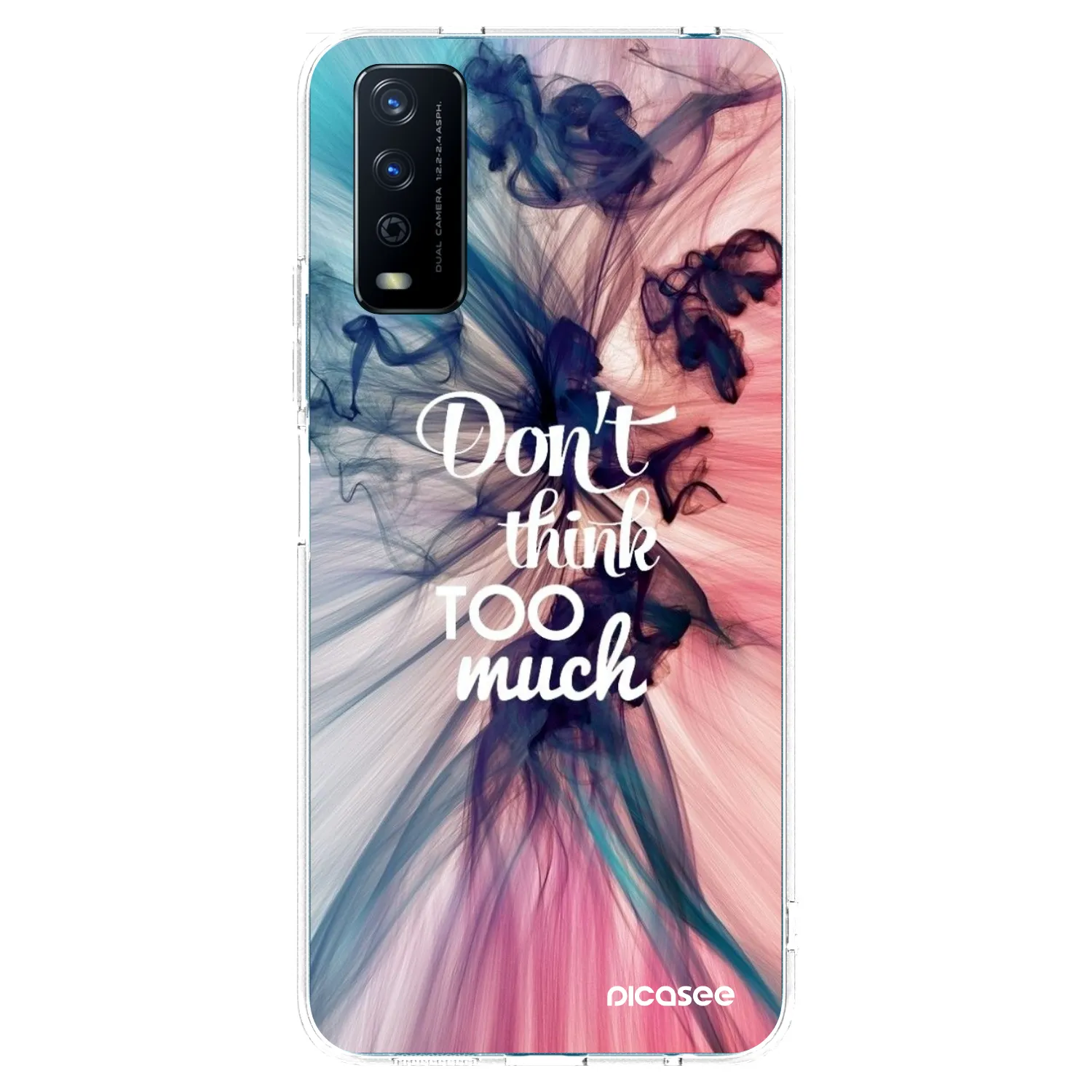 Picasee silikonska prozirna maskica za Vivo Y11s - Don't think TOO much