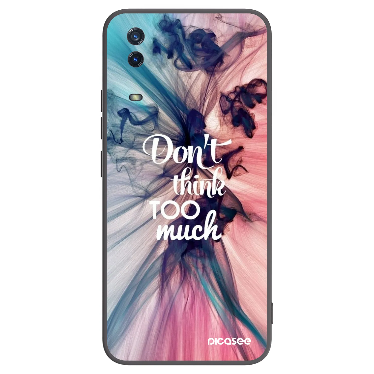 Picasee crna silikonska maskica za Vivo Y11s - Don't think TOO much