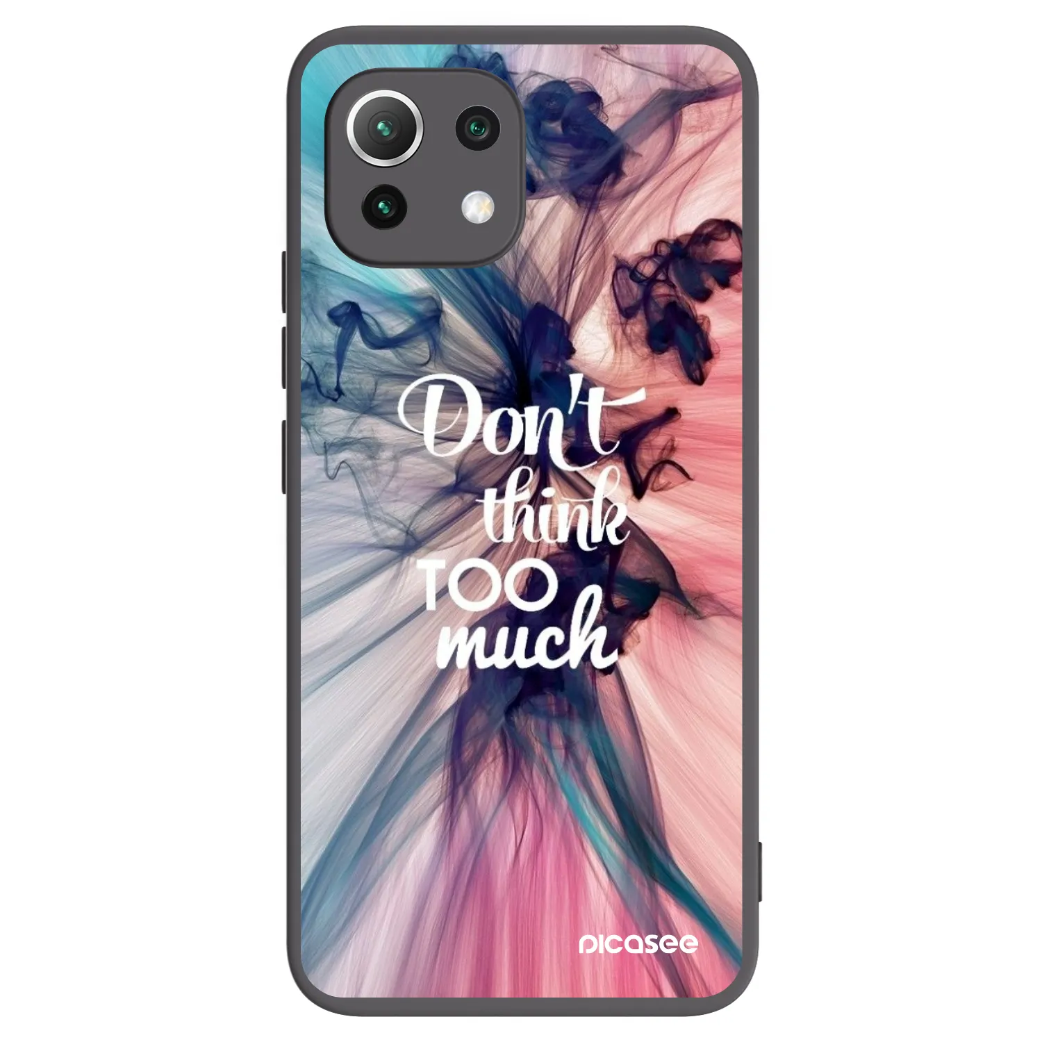 Picasee crna silikonska maskica za Xiaomi 11 Lite 5G NE - Don't think TOO much