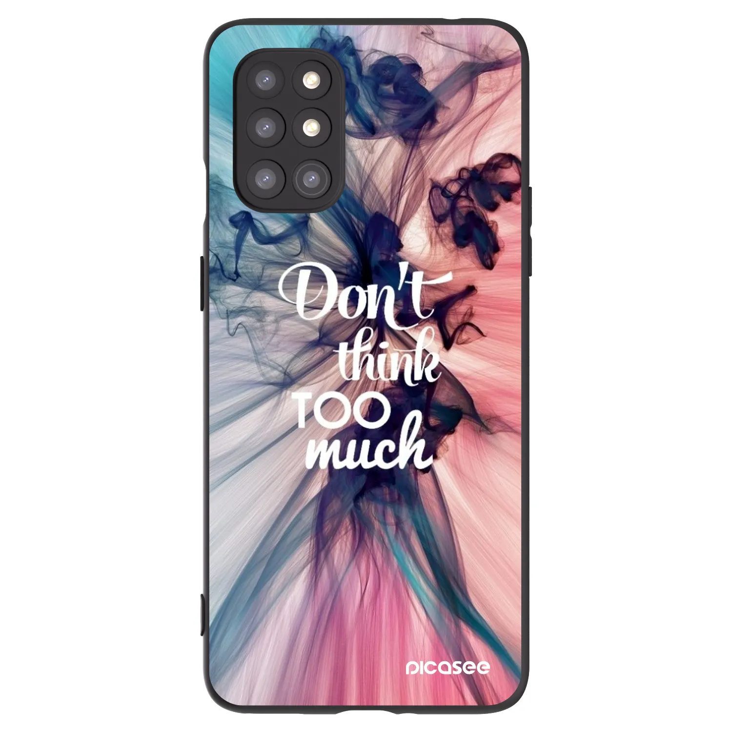 Picasee crna silikonska maskica za OnePlus 8T - Don't think TOO much