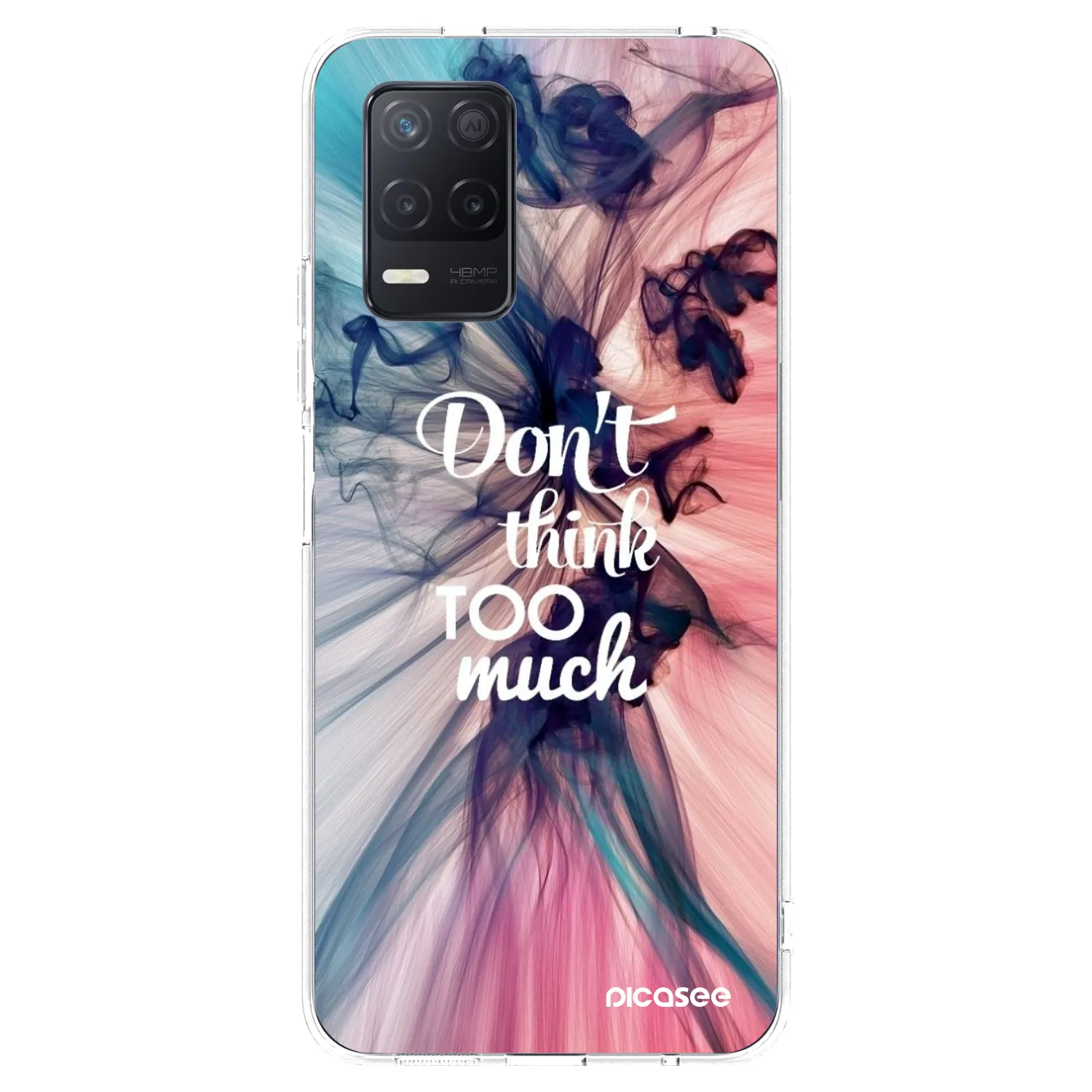 Picasee silikonska prozirna maskica za Realme 8 5G - Don't think TOO much